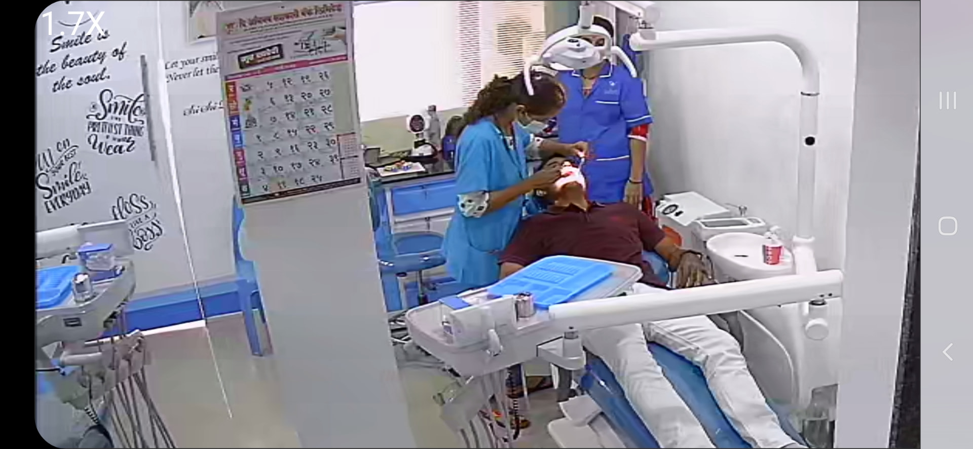 Dr. Shweta Patil and assistant treating a patient at the clinic